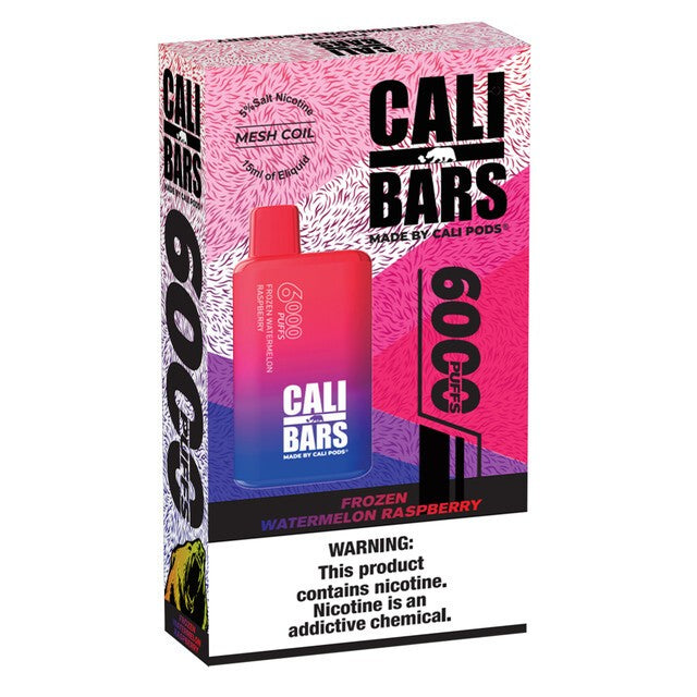 Cali Bars 6000 Puff Disposable Vape | 5% Nicotine | 15mL | Rechargeable Cali