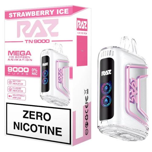 RAZ TN9000 Zero Nicotine Disposable Vape 0% Razz